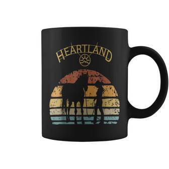 Heartland Retro Vintage Sunset Horse Lover Coffee Mug | Mazezy