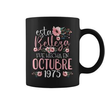 Hecha En Octubre 1975 Regalo 50 Años Cumpleaños Taza de café - Regaloses