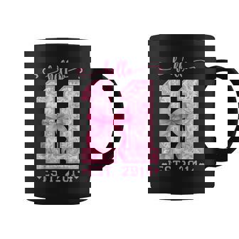 Hello Eleven Est 2014 Pink Coquette Bow 11Th Birthday Girl Coffee Mug - Seseable