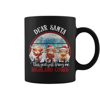 Highland Cow Cattle Xmas Santa Claus Christmas Highlander Coffee Mug - Thegiftio