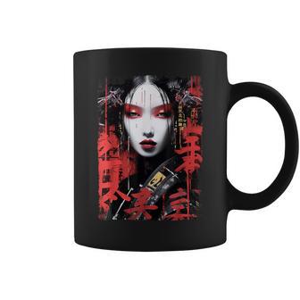 Hip Hop Y2k Vintage Hipster Edgy Urban Streetwear Geisha Coffee Mug - Thegiftio UK