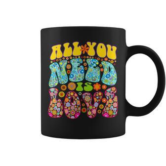 Hippie Flower Power Bohème Peace Love Rétro Années 60 70 Groovy Tasse - Cadeauxyz