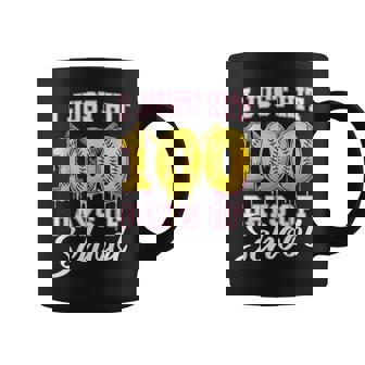 I Hit 100 Days Of School Softball Ice Cream Drip 100Th Day Coffee Mug - Monsterry