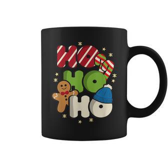 Ho Ho Ho Ho Ho Figura Decorativa Navideña De Jengibre Taza de café - Regaloses