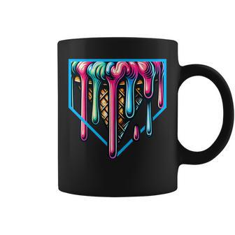 Home Plate Drip Ice Cream Softball & Baseball Coffee Mug - Thegiftio UK