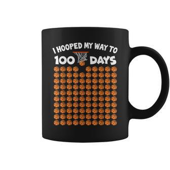 Hooped My Way 100 Days Of School Basketball 100Th Day Boys Coffee Mug | Mazezy