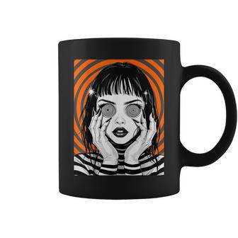 Horror Anime Manga Aesthetic Japanese Creepy Kawaii Goth Coffee Mug - Monsterry