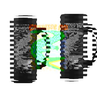 Hug Me Written In French Language Crocodile Pop Art Coffee Mug | Mazezy