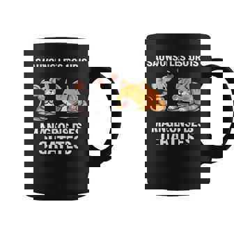 Humourauvons Lesouris Mangeons Des Chattes Jeu De Mots Tasse - Cadeauxyz