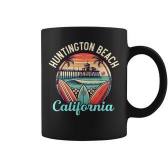 Huntington Beach California Los Angeles Surfer Retro Coffee Mug - Thegiftio UK
