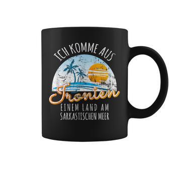 Ichtamme Aus Ironien Herren -Chwarz - Klassisch Kurzarm Pull-On 100 Polyester Tassen - Geschenkecke