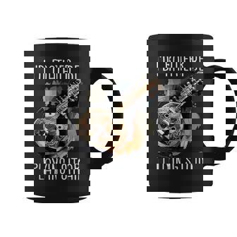 I'd Rather Be Playing Sitar Instrument Sitarist Tank Top Coffee Mug | Mazezy