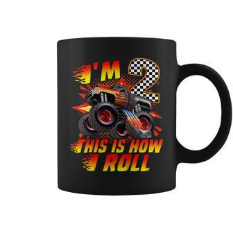 I'm 2 This Is How I Roll Monster Truck Car 2Nd Birthday Boys Coffee Mug - Thegiftio UK