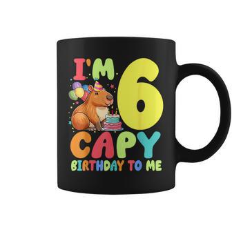 I'm 6 Year Old Capy Birthday To Me 6Th Birthday Capybara Coffee Mug | Mazezy