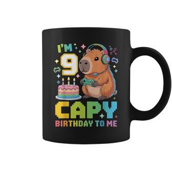 I'm 9 Year Old Capy Birthday To Me 9Th Bday Capybara Gaming Coffee Mug - Thegiftio UK
