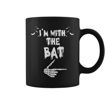 I'm With The Bat Matching Couple Costume Halloween Coffee Mug - Thegiftio