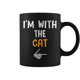 I'm With The Cat Costume Halloween Matching Couple Coffee Mug - Thegiftio