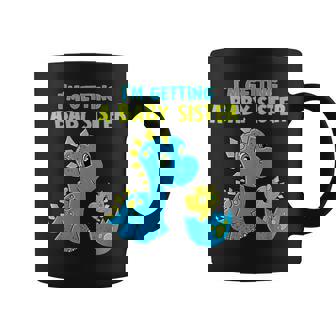 I'm Getting A Baby Sister Dinosaur Big Sister Announcement Coffee Mug | Seseable CA