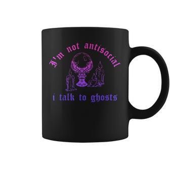 I'm Not Antisocial I Talk To Ghosts Coffee Mug - Thegiftio UK