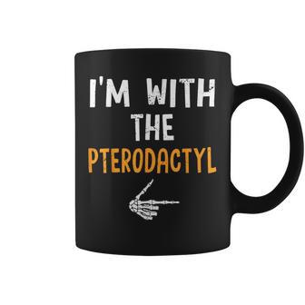 I'm With The Pterodactyl Costume Halloween Matching Couple Coffee Mug - Thegiftio