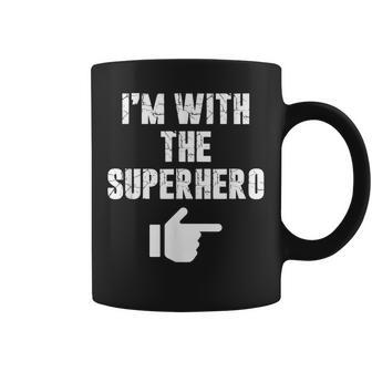 I'm With The Superhero Fun Easy Playful Halloween Costume Coffee Mug - Thegiftio UK