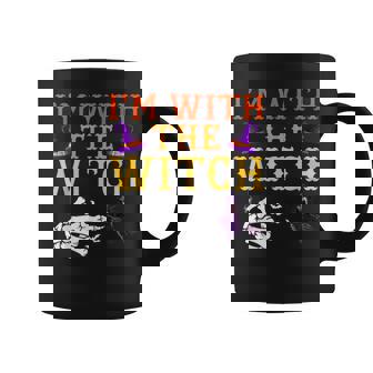 I'm With The Witch Couple Costume Halloween Coffee Mug - Monsterry