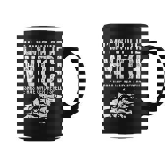 I'm With The Witch Halloween Couple Costume Party Coffee Mug - Monsterry