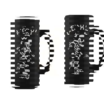 Inline Skating Shirt Skeleton Roller Blading Let's Roll Coffee Mug | Mazezy