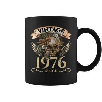 Intage 1976 Calavera 47 Cumpleaños Cuello Taza de café - Regaloses