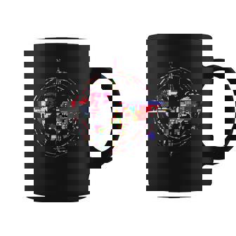 International Flags Compass World Travel World Map Coffee Mug | Mazezy