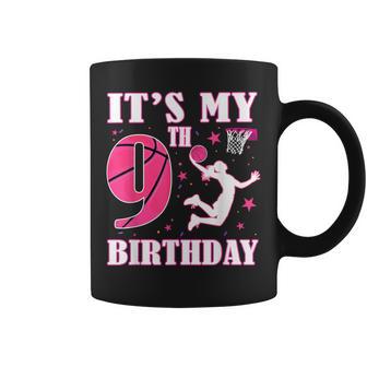 It's My 9Th Birthday Basketball Theme 9 Year Old Party Coffee Mug | Mazezy