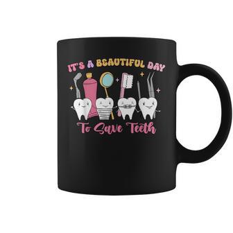 It's A Beautiful Day To Save Th Dentists Retro Coffee Mug - Thegiftio UK