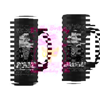 It's My Birthday Aquarius Black Woman Pink Camo Coffee Mug | Mazezy