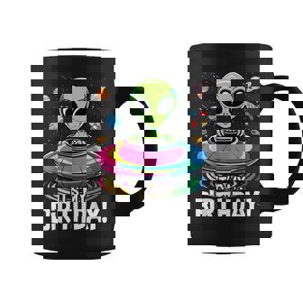 It's My Birthday Cute Alien Ufo Ship In Space Alien Coffee Mug - Monsterry
