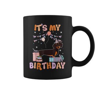 Its My Birthday Dachshund Dog Birthday Party Dog Lover Coffee Mug - Thegiftio