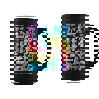 It's My Birthday Groovy Tie Dye Birthday Party Women Coffee Mug - Monsterry
