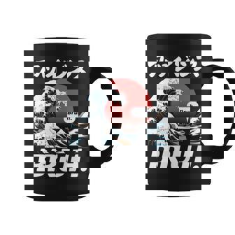 Japonais Bruh Great Wave Cat Japon Rétro Manche Longue Tasse - Cadeauxyz
