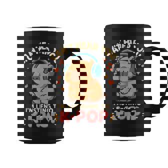 Je Ne Peux Pas T'entendre J'écoute De La K-Pop Capybara Kawaii Tasse - Cadeauxyz