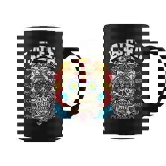 Jefa Día De Los Muertos Mexicougarkull Rockera Manga Larga Taza de café - Regaloses