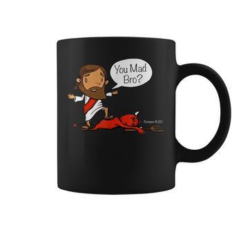 Jesus Asks Satan You Mad Bro Coffee Mug - Thegiftio UK