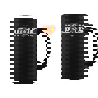 Jesús Es Mi Camisa Deuperhéroe Religioso Cristiano Taza de café - Regaloses