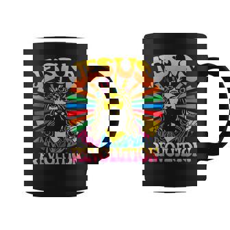 Jesus Revolution Christian Faith Retro Groovy Hippie Flower Coffee Mug - Thegiftio