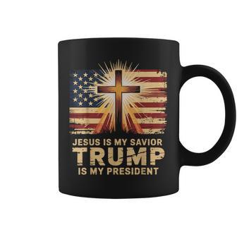 Jesus Is My Savior Trump Is My President Biblical Coffee Mug - Monsterry