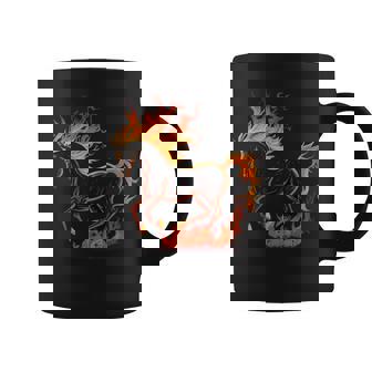 Joli Costume De Licorne Feu Et Flammes Manche Longue Tasse - Cadeauxyz