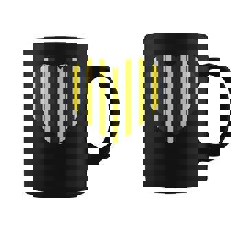 Joli Motif Rétro À Rayures Jaunes Noires Et Graphiques Minimalistes Tasse - Cadeauxyz