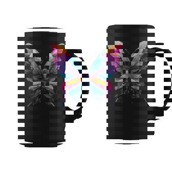 Joli Papillon Insecte Arc-En-Ciel Fleurs Rainbow Butterfly Tasse - Cadeauxyz