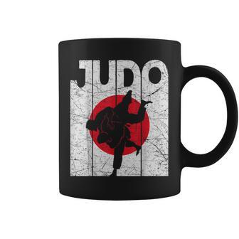 Judo Vintage Martial Arts Retro Judo Japanese Flag Coffee Mug - Thegiftio UK