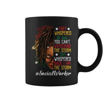 Junenth I'm The Storm Loc'd Black Social Worker Coffee Mug - Thegiftio
