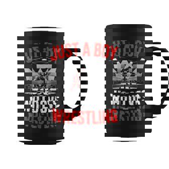 Just A Boy Who Loves Wrestling Coffee Mug | Seseable UK