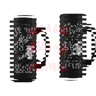 Just A Girl Who Loves Jesus And Volleyball Christian Coffee Mug - Thegiftio